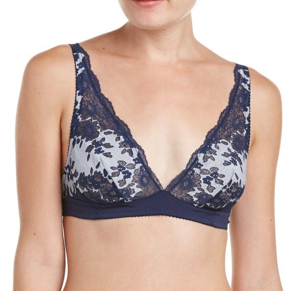 COSABELLA Italia Soft Cup Navy Lace Bra Bralette Size Medium